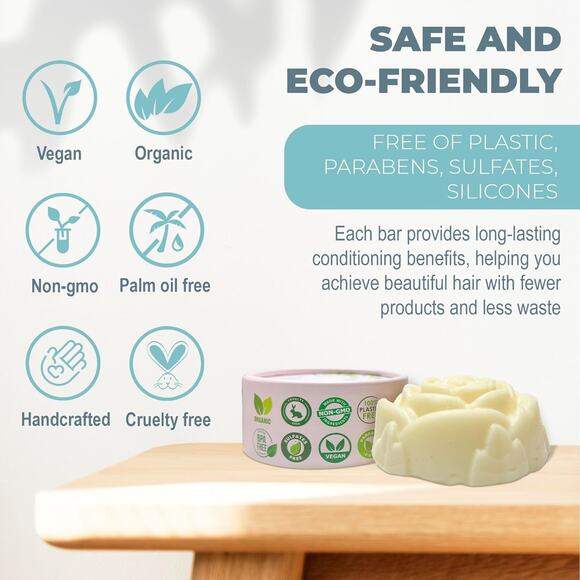 UNSCENTED Shampoo Bar and Conditioner Bar for Damaged Hair - Picture 7 of 9